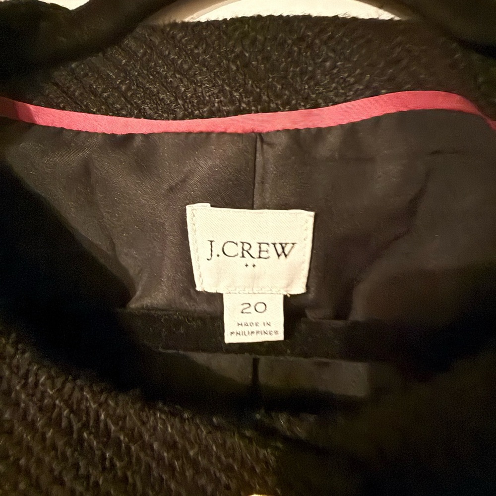 J. Crew Black Textured Lady Jacket with Gold Accents - Picture 4 of 9